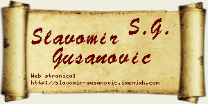 Slavomir Gušanović vizit kartica